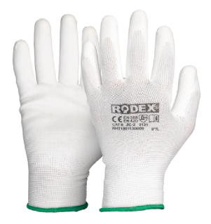 Guanti PU nero-bianco ELD 81-82